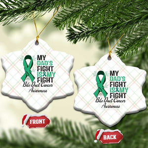 Cholangiocarcinoma Support Warrior Gift Ceramic Ornament My Dad Fight My Fight