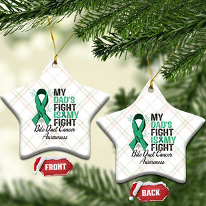 Cholangiocarcinoma Support Warrior Gift Ceramic Ornament My Dad Fight My Fight