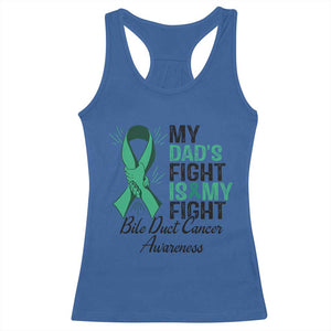 Cholangiocarcinoma Support Warrior Gift Racerback Tank Top My Dad Fight My Fight