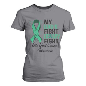 Cholangiocarcinoma Support Warrior Gift T Shirt For Women My Dad Fight My Fight