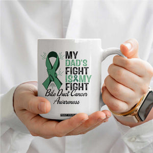 Cholangiocarcinoma Support Warrior Gift Coffee Mug My Dad Fight My Fight
