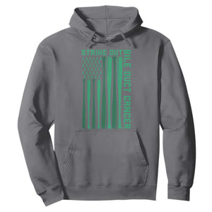 Strike Out Bile Duct Cancer Hoodie Baseball American Flag Hope Gift