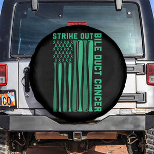 Strike Out Bile Duct Cancer Spare Tire Cover Baseball American Flag Hope Gift