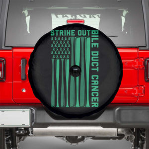 Strike Out Bile Duct Cancer Spare Tire Cover Baseball American Flag Hope Gift