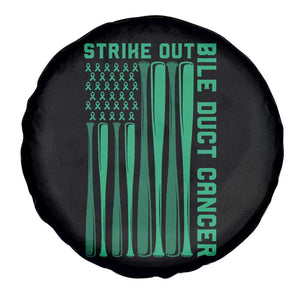 Strike Out Bile Duct Cancer Spare Tire Cover Baseball American Flag Hope Gift