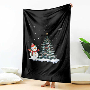 Christmas Snowman Throw Blanket Funny Snowmen With Christmas Tree TS12 Print Your Wear