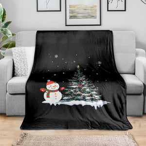 Christmas Snowman Throw Blanket Funny Snowmen With Christmas Tree TS12 Print Your Wear