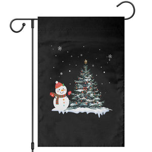 Christmas Snowman Garden Flag Funny Snowmen With Christmas Tree TS12 Black Print Your Wear