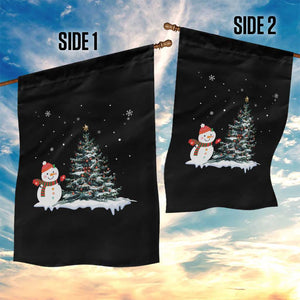 Christmas Snowman Garden Flag Funny Snowmen With Christmas Tree TS12 Print Your Wear