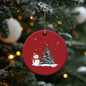 Xmas Snowman Christmas Ornament Funny Snowmen With Christmas Tree TS12 Print Your Wear