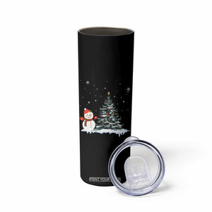 Christmas Snowman Skinny Tumbler Funny Snowmen With Christmas Tree TS12 Print Your Wear