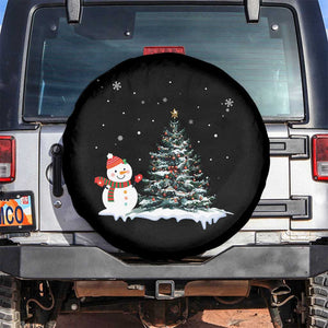 Christmas Snowman Spare Tire Cover Funny Snowmen With Christmas Tree TS12 No hole Black Print Your Wear