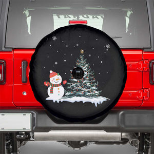 Christmas Snowman Spare Tire Cover Funny Snowmen With Christmas Tree TS12 Black Print Your Wear