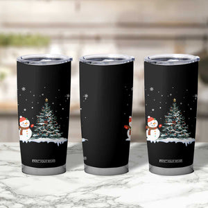 Christmas Snowman Tumbler Cup Funny Snowmen With Christmas Tree TS12 Print Your Wear