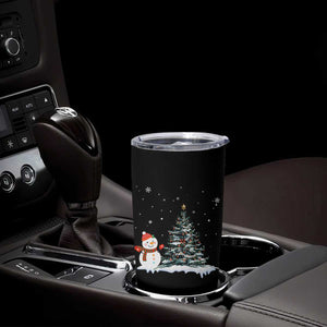 Christmas Snowman Tumbler Cup Funny Snowmen With Christmas Tree TS12 Print Your Wear