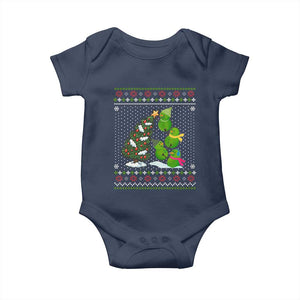 Christmas Snowman Squad Baby Onesie Funny Holiday Snowmen With Xmas Tree TS12 Navy Print Your Wear