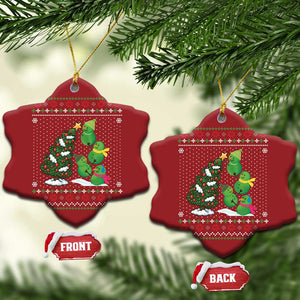 Xmas Snowman Squad Christmas Ornament Funny Holiday Snowmen With Xmas Tree TS12 Snow Flake Red Print Your Wear