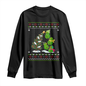 Christmas Snowman Squad Long Sleeve Shirt Funny Holiday Snowmen With Xmas Tree TS12 Black Print Your Wear