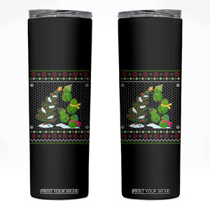 Christmas Snowman Squad Skinny Tumbler Funny Holiday Snowmen With Xmas Tree TS12 Black Print Your Wear