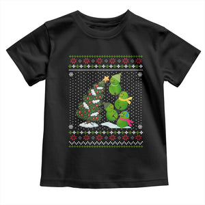 Christmas Snowman Squad Toddler T Shirt Funny Holiday Snowmen With Xmas Tree TS12 Black Print Your Wear