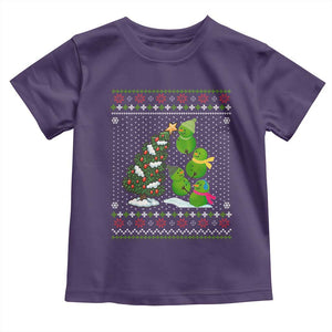 Christmas Snowman Squad Toddler T Shirt Funny Holiday Snowmen With Xmas Tree TS12 Purple Print Your Wear