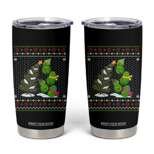 Christmas Snowman Squad Tumbler Cup Funny Holiday Snowmen With Xmas Tree TS12 Black Print Your Wear