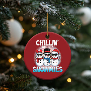 Xmas Snowman Christmas Ornament Chillin With My Snowmies Christmas Snowman TS12 Print Your Wear