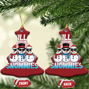 Xmas Snowman Christmas Ornament Chillin With My Snowmies Christmas Snowman TS12 Christmas Tree Red Print Your Wear