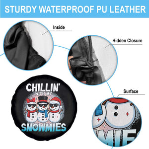 Christmas Snowman Spare Tire Cover Chillin With My Snowmies Christmas Snowman TS12 Print Your Wear