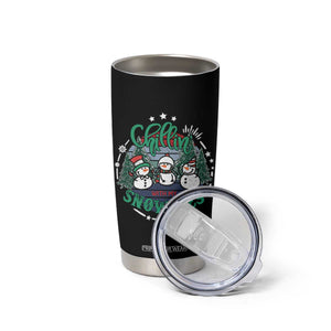Christmas Snowman Tumbler Cup Chillin With My Snowmies Cute Winter TS12 Print Your Wear