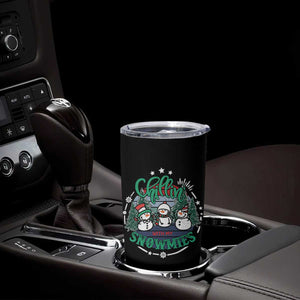 Christmas Snowman Tumbler Cup Chillin With My Snowmies Cute Winter TS12 Print Your Wear