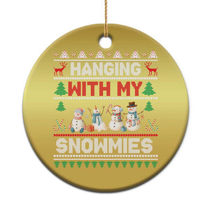 Xmas Snowman Christmas Ornament Hanging With My Snowmies Merry Xmas TS12 Print Your Wear