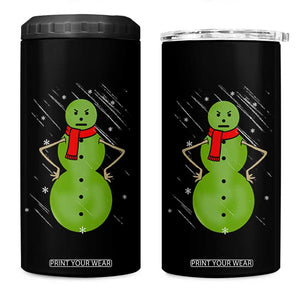Christmas Snowman 4 in 1 Can Cooler Tumbler Funny Angry Snowmen TS12 One Size: 16 oz Black Print Your Wear