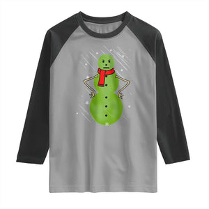 Christmas Snowman Raglan Shirt Funny Angry Snowmen TS12 Sport Gray Black Print Your Wear