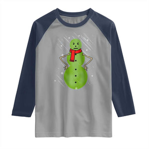 Christmas Snowman Raglan Shirt Funny Angry Snowmen TS12 Sport Gray Navy Print Your Wear