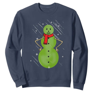 Christmas Snowman Sweatshirt Funny Angry Snowmen TS12 Navy Print Your Wear