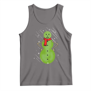 Christmas Snowman Tank Top Funny Angry Snowmen TS12 Deep Heather Print Your Wear
