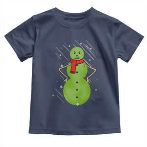 Christmas Snowman Toddler T Shirt Funny Angry Snowmen TS12 Navy Print Your Wear