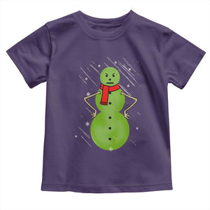 Christmas Snowman Toddler T Shirt Funny Angry Snowmen TS12 Purple Print Your Wear
