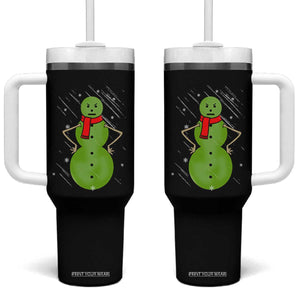 Christmas Snowman Tumbler With Handle Funny Angry Snowmen TS12 One Size: 40 oz Black Print Your Wear