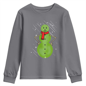 Christmas Snowman Youth Sweatshirt Funny Angry Snowmen TS12 Charcoal Print Your Wear