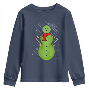 Christmas Snowman Youth Sweatshirt Funny Angry Snowmen TS12 Navy Print Your Wear