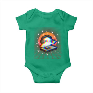 Halloween Ghost Baby Onesie Funny Trippy Vaporwave DJ Music Party TS12 Irish Green Print Your Wear