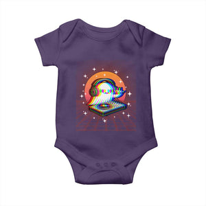 Halloween Ghost Baby Onesie Funny Trippy Vaporwave DJ Music Party TS12 Purple Print Your Wear