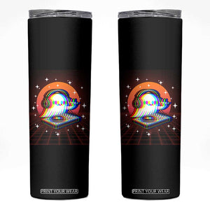 Halloween Ghost Skinny Tumbler Funny Trippy Vaporwave DJ Music Party TS12 Black Print Your Wear
