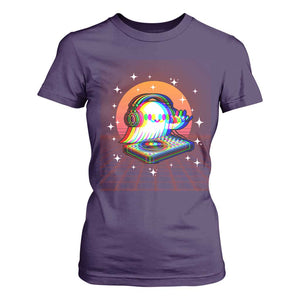 Halloween Ghost T Shirt For Women Funny Trippy Vaporwave DJ Music Party TS12 Purple Print Your Wear