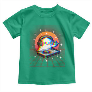Halloween Ghost Toddler T Shirt Funny Trippy Vaporwave DJ Music Party TS12 Irish Green Print Your Wear