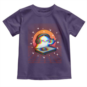 Halloween Ghost Toddler T Shirt Funny Trippy Vaporwave DJ Music Party TS12 Purple Print Your Wear