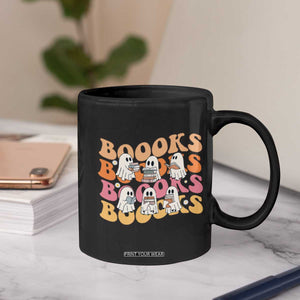 Bookish Ghost Halloween Coffee Mug Funny Book Lover And Spooky Squad TS12 Print Your Wear