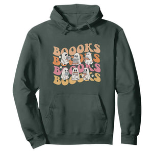 Bookish Ghost Halloween Hoodie Funny Book Lover And Spooky Squad TS12 Dark Forest Green Print Your Wear